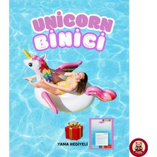 Giffy Dev Unicorn Deniz Yatağı Şişme Binici Ada Tutmaçlı Havuz ve Deniz Botu 3 Boy Seçeneğiyle