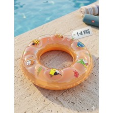 Lutara 60CM(2-7YAŞ)50CM(1-4YAŞ)  Çift Boğumlu Yüksek Kalite Pvc Den Üretilmiş   Balık Desenli Şişme Çocuk( Bebek) Deniz Simidi Deniz,yaz,güneş