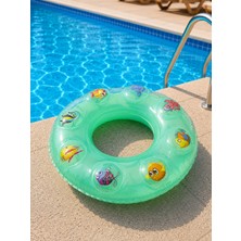Lutara 60CM(2-7YAŞ)50CM(1-4YAŞ)  Çift Boğumlu Yüksek Kalite Pvc Den Üretilmiş   Balık Desenli Şişme Çocuk( Bebek) Deniz Simidi Deniz,yaz,güneş