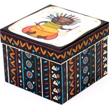 Decobox Afrıcan Dekoratif Hediye Kutusu (20x20x16 Cm.)