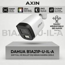 Dahua HAC-B1A21P-U-IL-A 2 Mp Akıllı Çift Işıklı 35HDCVI Bullet Kamera( 30M Ir ) - Sesli