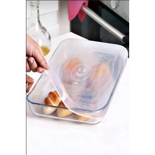 Thentech Yiyecek Muhafaza Için Silikon Kapak 40X27CM Dikdörtgen Silikon Kapak Yiyecek Saklama Kapağı 2'li