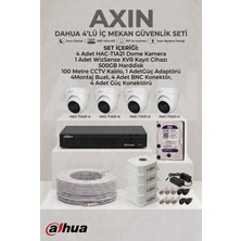 Dahua 4 Kameralı İç Mekan Güvenlik Kamera Seti - Full HD 1080P - AHD DVR + 500GB HDD Dahil - DMSS Uzaktan İzleme