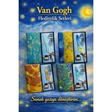 Tekno Hediye Van Gogh Temalı Tüylü Divit Kalem Seti – Sanatsal Tasarım, Özel Mürekkep, Hediyelik Nostaljik Yazı Kalemi
