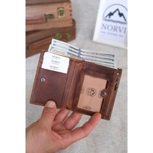 Norvi Leather Hakiki Deri Cüzdan - Kadın Erkek Kullanımlı Unisex 1237