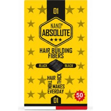 Nano Absolute Hair Building Fibers 01 Siyah Saç Dolgunlaştırıcı Fiber Pudra 50 gr