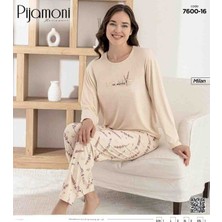 Pijamoni 7600 Pamuk Mevsimlik Bayan Pijama Takım