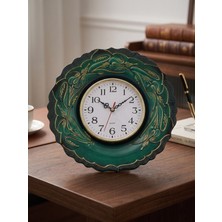 Horasan Hediyelik Çini Işlemeli El Yapımı Duvar Saati 30 cm Kişiye Özel Ad Soyad Aile Ismi Yazılır Yeni Ev Ofis Hediyesi