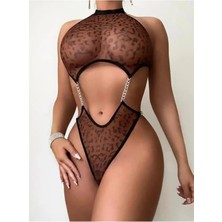 Eda Otantik Fantazi Leopar Body Büyük Beden