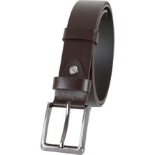 Modarar Erkek Hakiki Deri Kemer Kahverengi 3.5 cm RAR01446