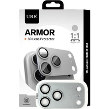 Fuchsia Urr  iPhone 17 Pro Armor 3D Kamera Lens Koruyucu - Gümüş