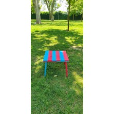 Woodenova Piknik/kamp Masası Katlanabilir 50X50 Renkli Ahşap