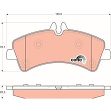 Recover Mercedes Sprinter Vw Crafter Arka Fren Balatası 2006-2016