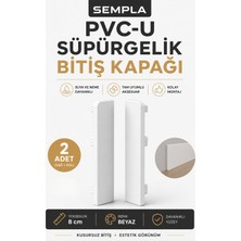 Agk Sempla Pvc Süpürgelik Bitiş Kapağı Aksesuarı (1 Paket - 2 Adet Sağ + Sol)