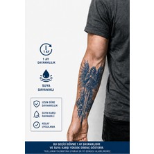 Tattoo MXT-003 Yarım Kol Kılıç ve Melek Desenli Geçici Dövme 1 Ay Kalıcı Suya Dayanıklı