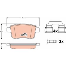 Ferbe Renault Kangoo Arka Fren Balatası 2008-2020