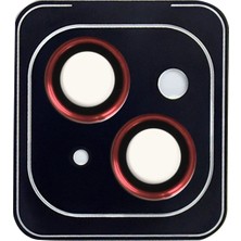 Fuchsia Urr  iPhone 14 Fan Series Ar Kamera Lens Koruyucu - Kırmızı