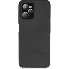 Hobibahçem Realme C35 Kılıf Loop Deri Silikon - Siyah