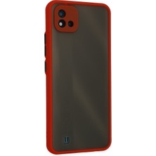 Hobibahçem Realme C11 2021 Kılıf Montreal Silikon Kapak - Kırmızı