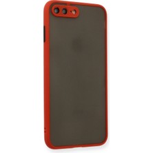 Hobibahçem iPhone 7 Plus Kılıf Montreal Silikon Kapak - Kırmızı