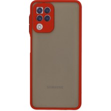 Hobibahçem Galaxy A22 Kılıf Montreal Silikon Kapak - Kırmızı