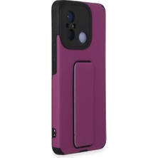 Hobibahçem Redmi 12C Kılıf Mega Standlı Silikon - Mor