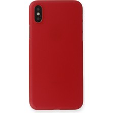 Hobibahçem iPhone Xs Max Kılıf Pp Ultra Ince Kapak - Kırmızı
