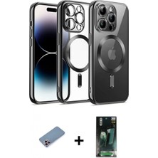 Marsilyan™- iPhone 12 Pro Kılıf Nova Işık Özel Seri - Şeffaf 360 Full Body Arka Koruyucu + Shine Kamera Lens Koruma Cam - Pe