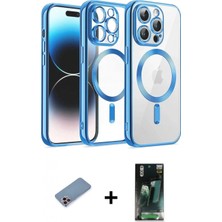 Marsilyan™- iPhone 12 Pro Kılıf Nova Işık Özel Seri - Şeffaf 360 Full Body Arka Koruyucu + Shine Kamera Lens Koruma Cam - Pe