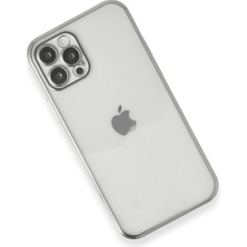 Hobibahçem iPhone 12 Pro Max Kılıf Razer Lensli Silikon - Gümüş