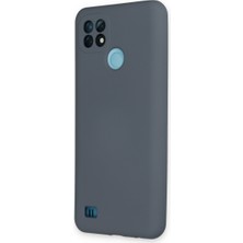 Hobibahçem Realme C21 Kılıf Nano Içi Kadife Silikon - Gri