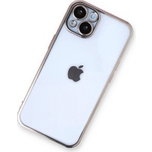 Hobibahçem iPhone 14 Kılıf Razer Lensli Silikon - Gold