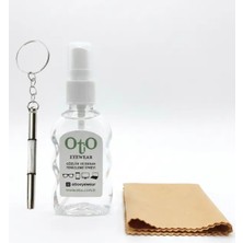 Otio Eyewear Gözlük Bakım Seti, 50 ml Temizleme Spreyi 15X18 cm Mikrofiber Bez 3 Başlıklı Mini Tornavida
