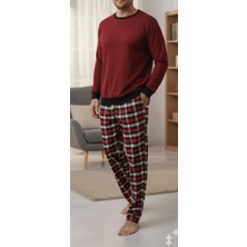 Beruflic Pijalüx Battal Tek Alt Cepli Ekose Pijama Under Moda
