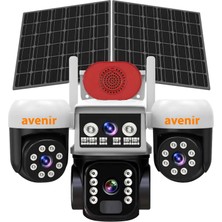 Avenir AV-S464W 3 Kameralı 3 Ptz Sirenli Solarlı Kamera