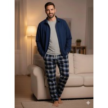 Beruflic Pijalüx Battal Tek Alt Cepli Ekose Pijama Under Moda