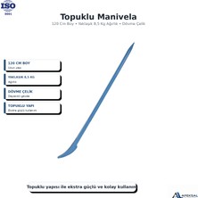 Apeksal Mavi Çelik 120 cm 150 cm Topuklu Manivela Levye Dövme Çelik Profesyonel El Aleti