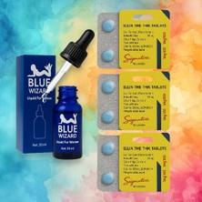 World Blue Wizard Kadinlara Ozel Destekleyici Damla ve Erkek Vücut Geliştirme Takviye ve Enerji Takviyesi  V100 Mg 12 Tablet