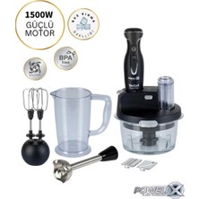 1.5 Lt Cam Hazneli Premium Blender Seti 1500W, Tefalin En Güçlüsü, Turbo Fonksiyon, Buz Kırma