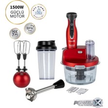1.5 Lt Cam Hazneli Premium Blender Seti 1500W, Tefalin En Güçlüsü, Turbo Fonksiyon, Buz Kırma