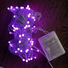Genel Tedarik 10M 100 LED Damla Uçlu Pembe Işık Şeffaf Kablo