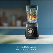 Philips Blender 1200W, Problend Plus Teknolojisi, 5000 Serisi 2 Lt Kapasiteli Cam Hazne, 3 Hız ve Darbe Özelliği, HR3030/00