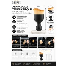Mersi Shop Araba Detay Temizlik Fırçası | Ultra Yumuşak Kıllı Klima Izgara ve Iç Trim Toz Fırçası Siyah