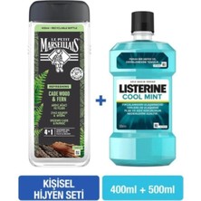 Le Petit Marseillais Men Ardıç Ağacı ve Füjer Duş Jeli 400 Ml+Listerine Cool Mint 500 ml Hijyen Seti