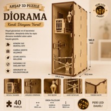 Algwood Diorama Book Nook – Lazer Kesim Ahşap 3D Puzzle | Dıy Sokak Sahnesi Kitaplık Dekor