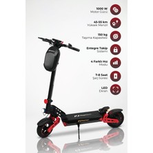 Pirantech D2PRO Elektrikli Scooter 1000W-2000W  Güç - Kırmızı