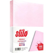 Stilo A4 Renkli Fotokopi Kağıdı 250 'li 80 Gram Pınk