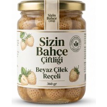 Sizin Bahçe Çiftliği Beyaz Çilek (Pineberry) Reçeli 360 Gr.