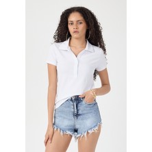 Luvint Uzun Patlı Slim Kadın Polo