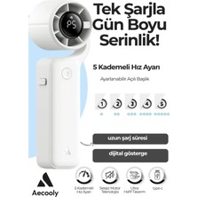 Aecooly Portatif Soğutucu El Fanı Aecooly  LED Göstergeli Mini Şarjlı Vantilatör